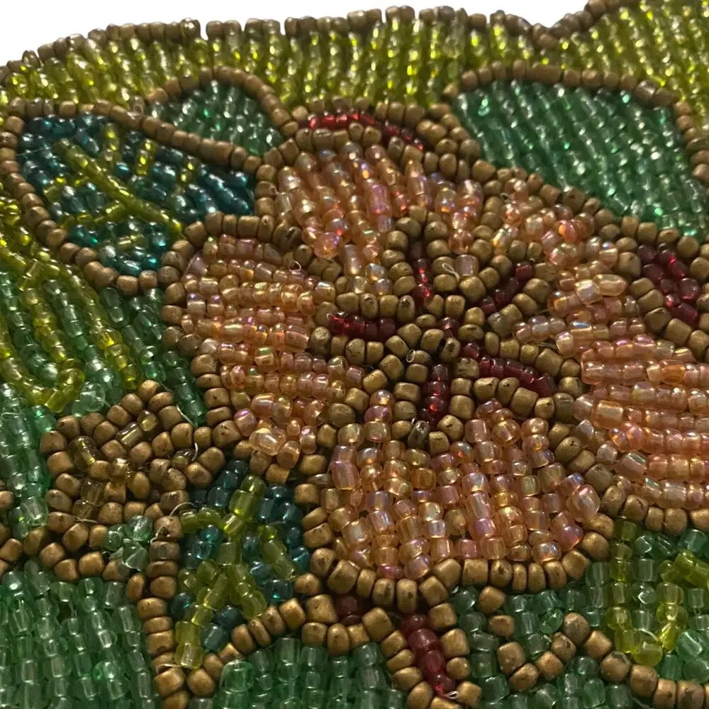 Pier 1 Imports SKU # 2510933 Beaded Palm Leaf Table Runner 100% Cotton 12